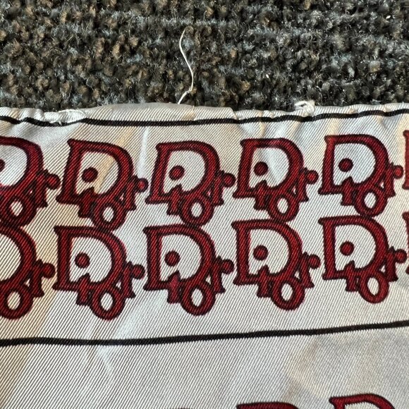 Vintage Christian Dior Silk Monogram Pocket Square Handkerchief - Picture 10 of 15